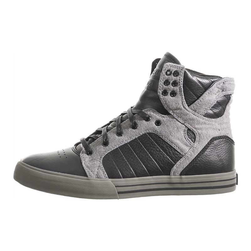 Buty Supra SKYTOP - Sneakersy Wysokie Męskie - Czarne Szare (UCJE-54123)